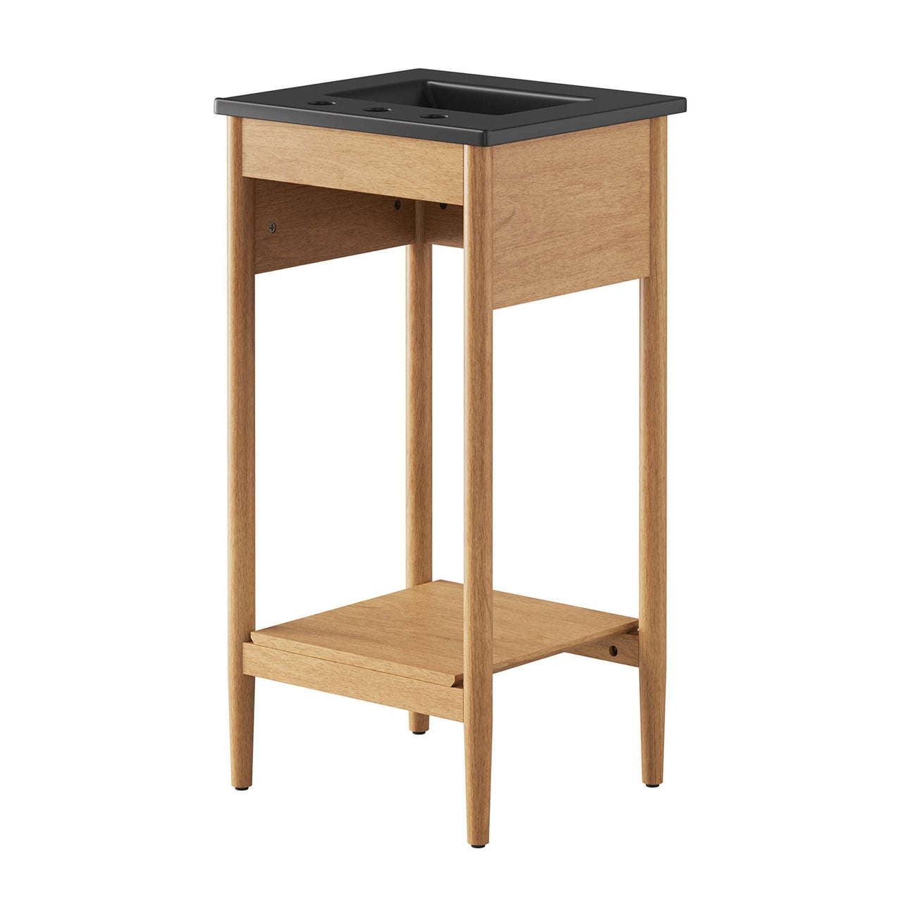 Zephyrine Vanity Unit, Extra Small, Natural Wood & Black