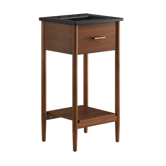 Zephyrine Vanity Unit, Extra Small, Walnut & Black