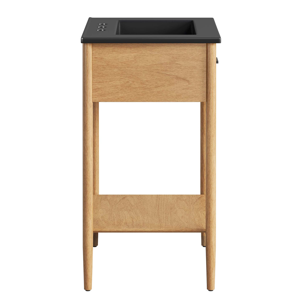 Zephyrine Vanity Unit, Small, Natural Wood & Black