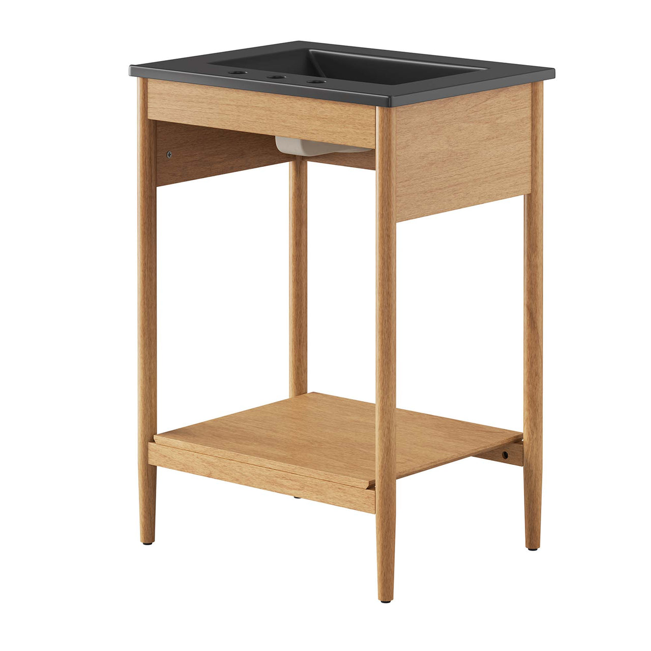 Zephyrine Vanity Unit, Small, Natural Wood & Black