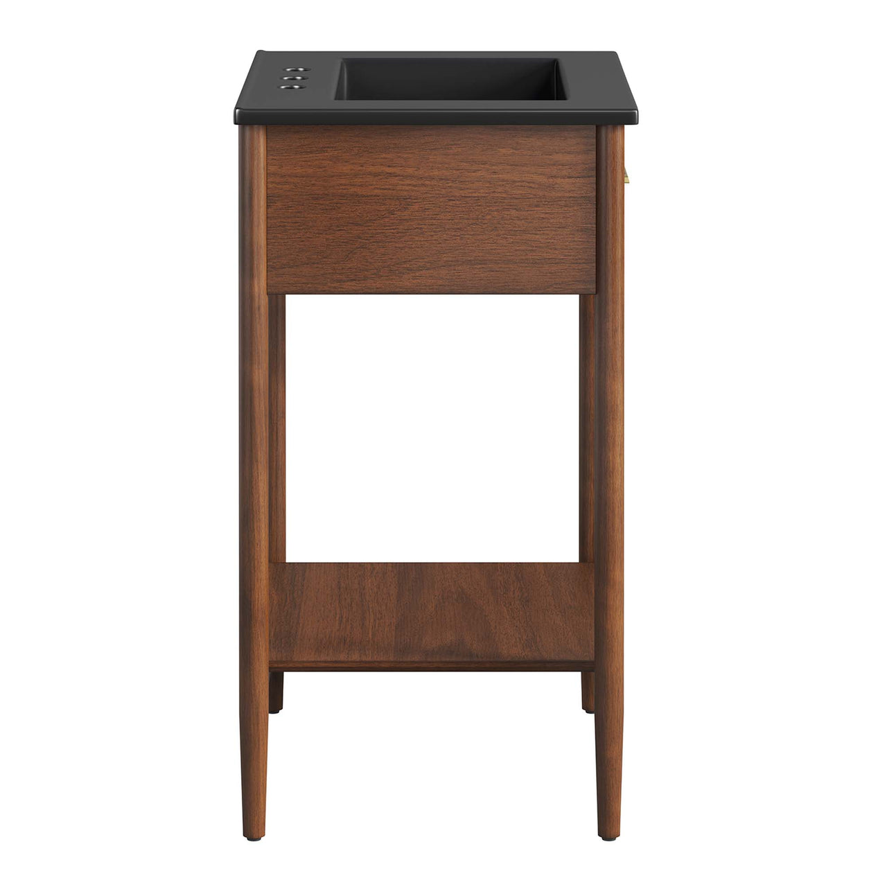 Zephyrine Vanity Unit, Small, Walnut & Black