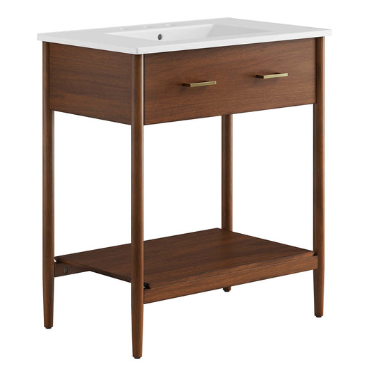 Zephyrine Vanity Unit, Medium, Walnut & White