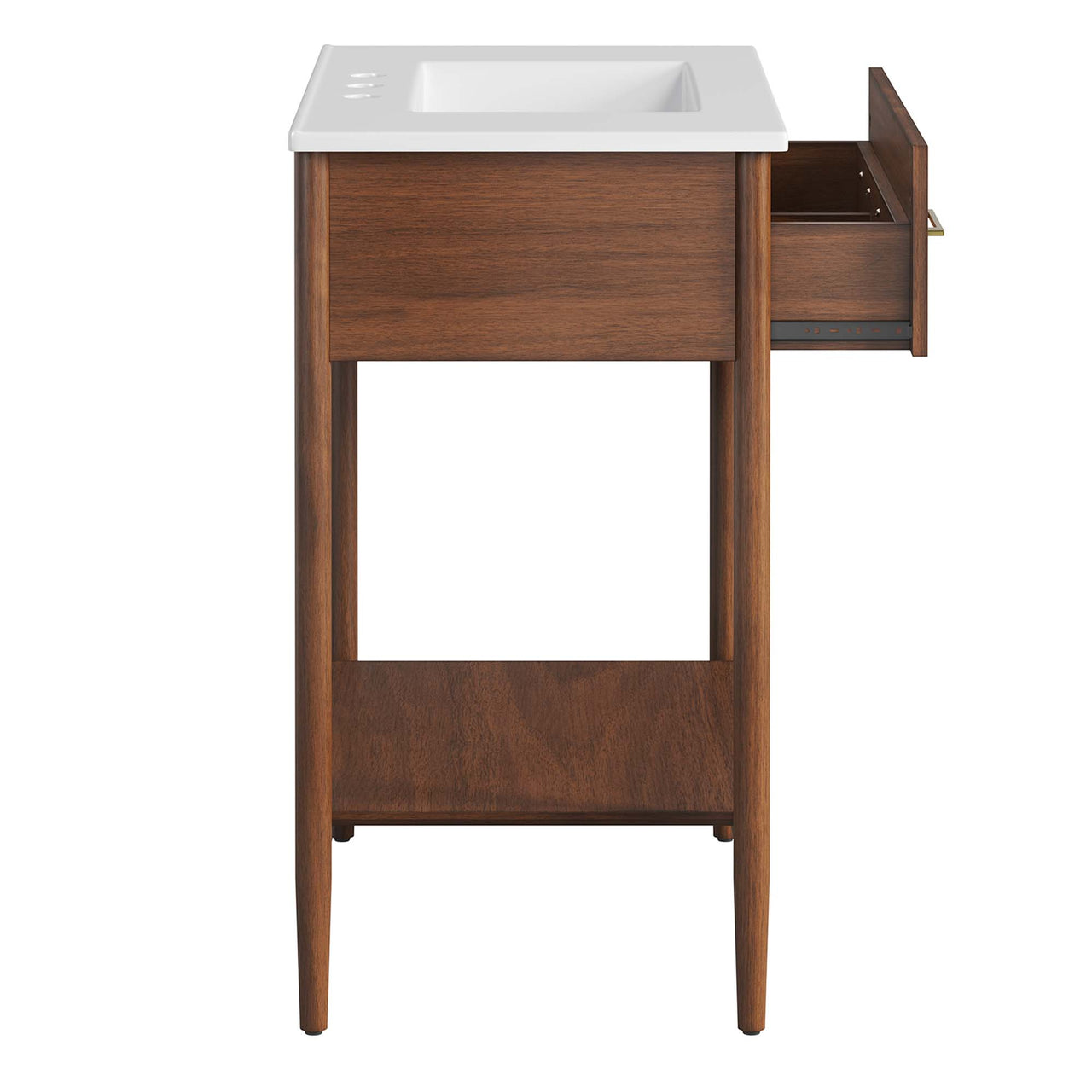 Zephyrine Vanity Unit, Medium, Walnut & White