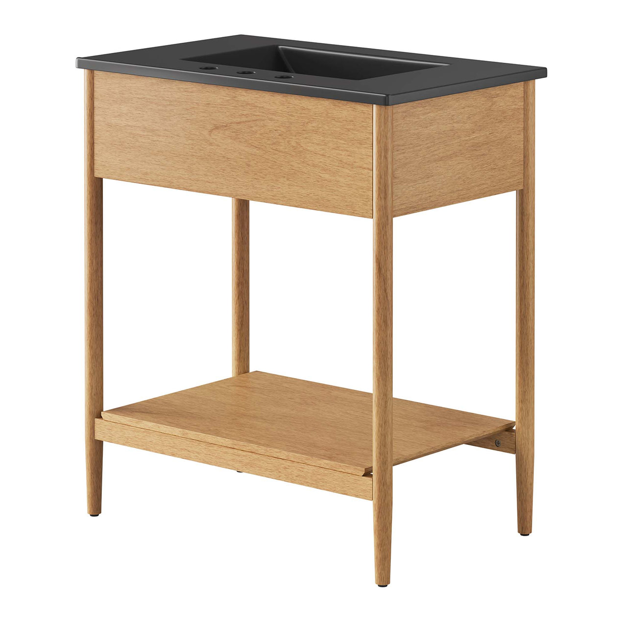 Zephyrine Vanity Unit, Medium, Natural Wood & Black