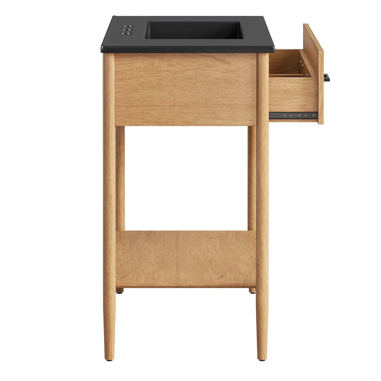 Zephyrine Vanity Unit, Medium, Natural Wood & Black