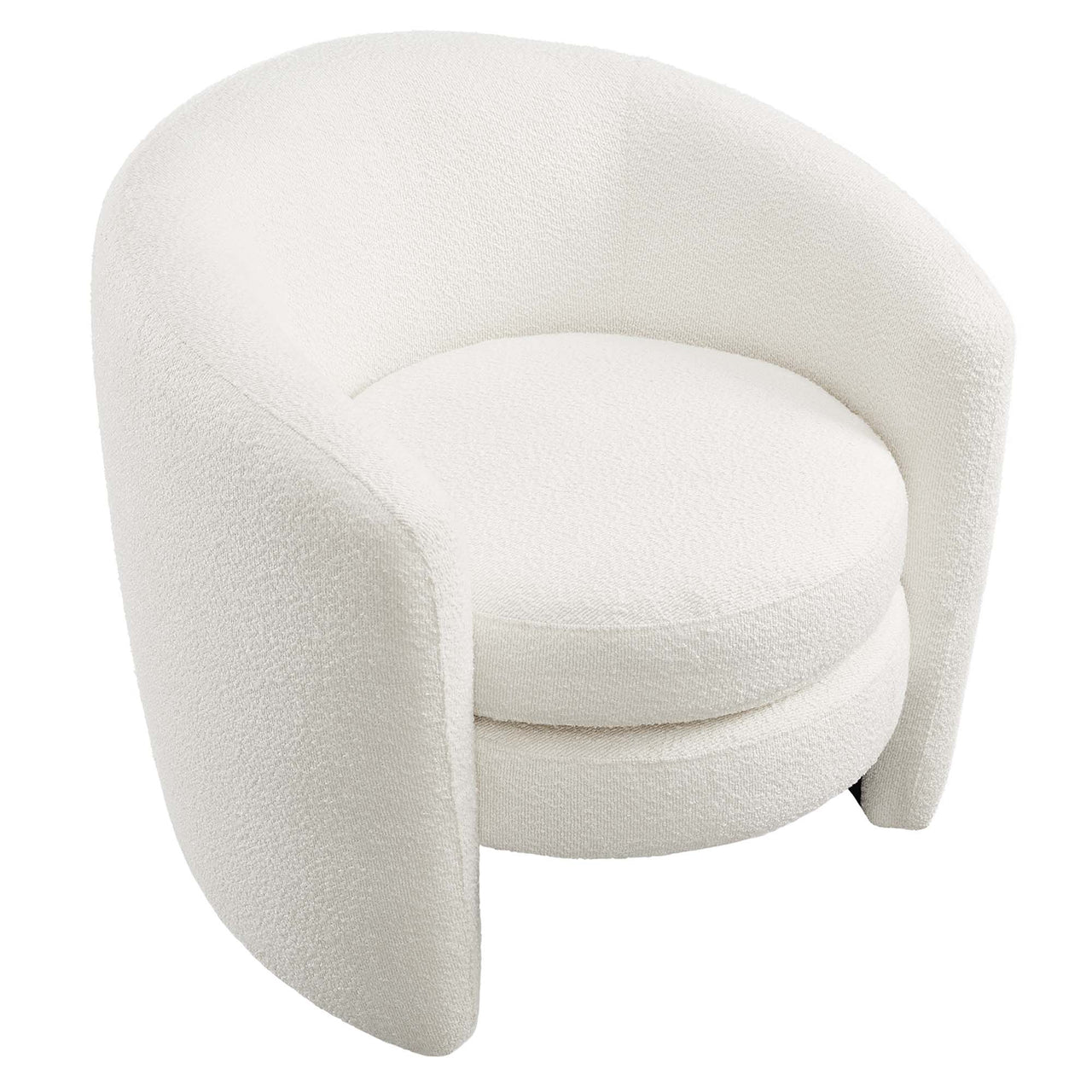 Attune Boucle Accent Chair, Ivory