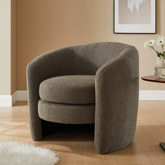 Attune Boucle Accent Chair, Pebble