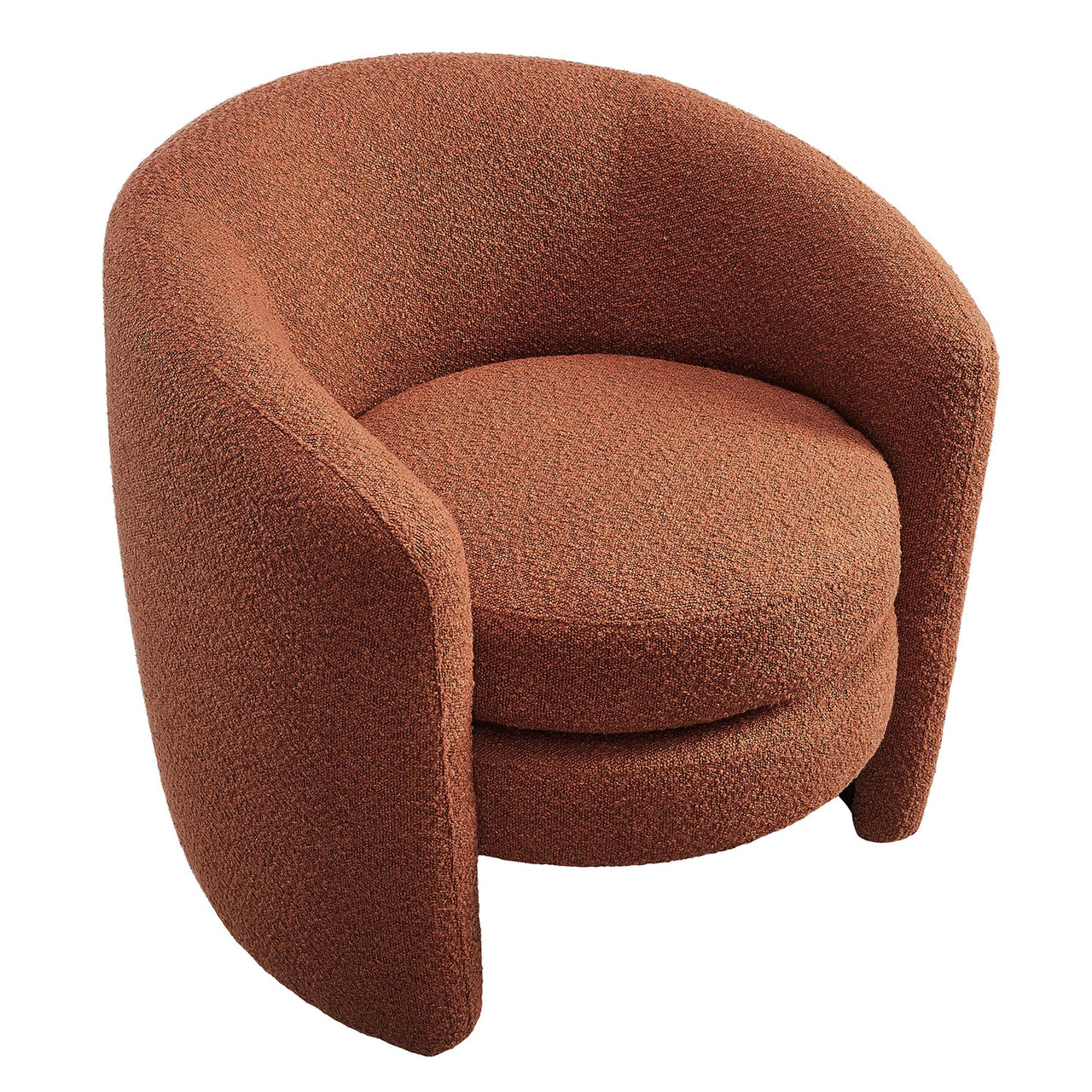 Attune Boucle Accent Chair, Terracotta