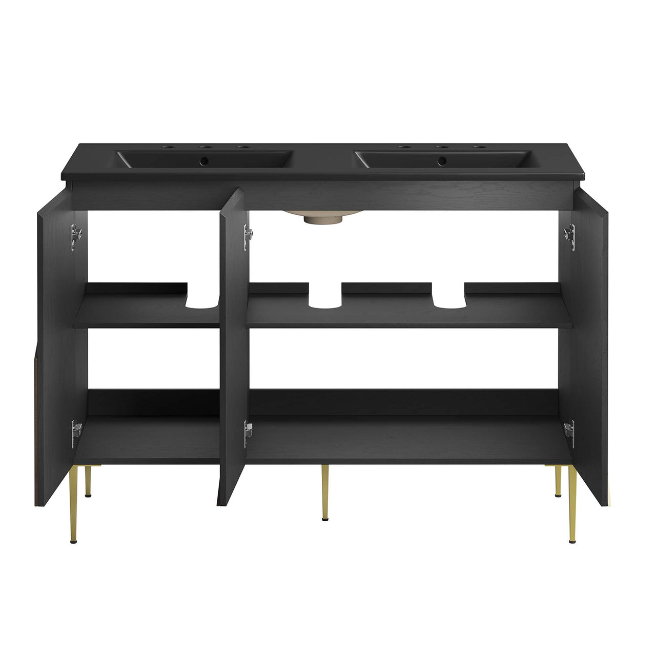 Auror Double Sink Vanity Unit, Extra Large, Black