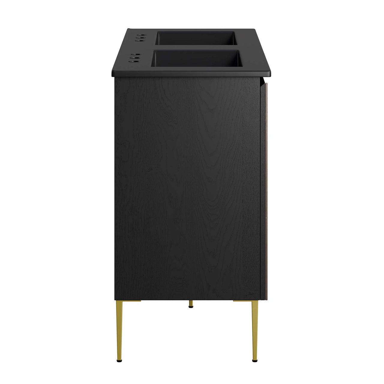 Auror Double Sink Vanity Unit, Extra Large, Black
