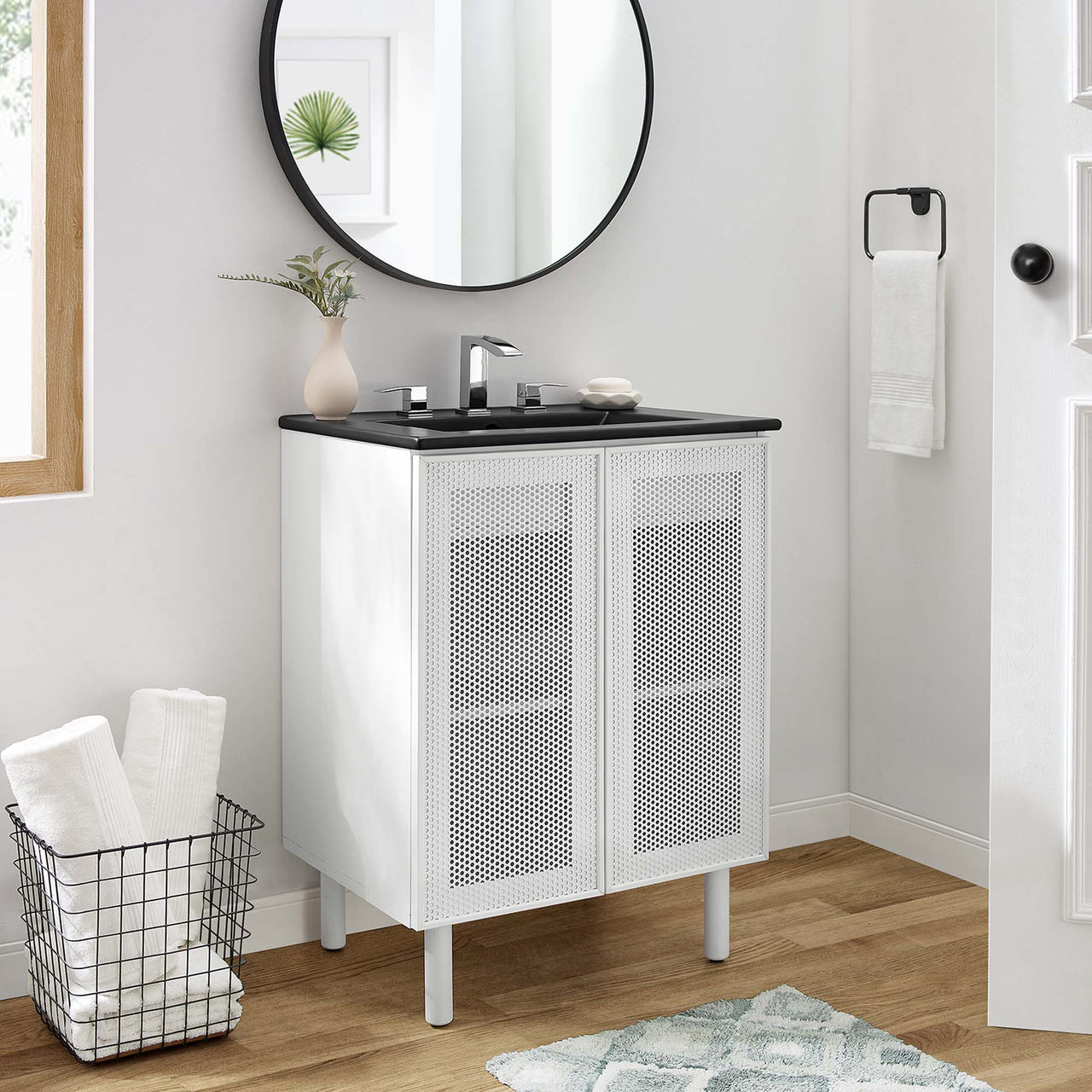 Kayatan Vanity Unit, Small, Black & White