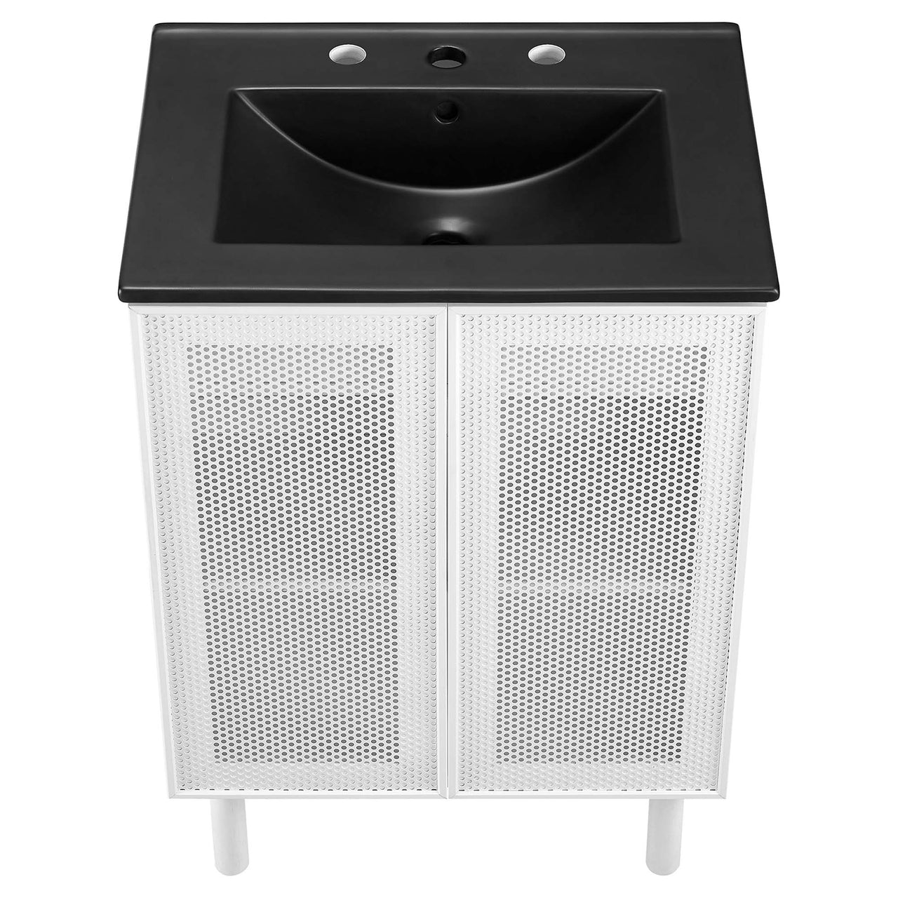 Kayatan Vanity Unit, Small, Black & White