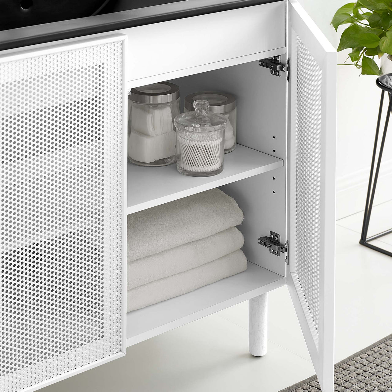 Kayatan Vanity Unit, Large, Black & White