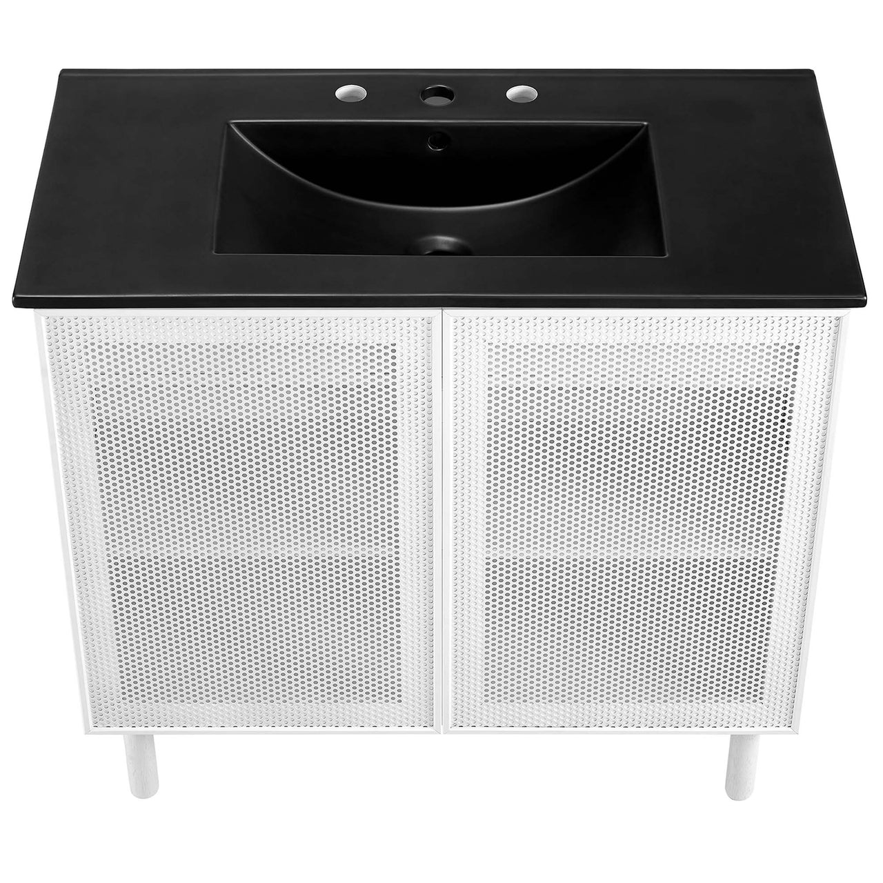 Kayatan Vanity Unit, Large, Black & White