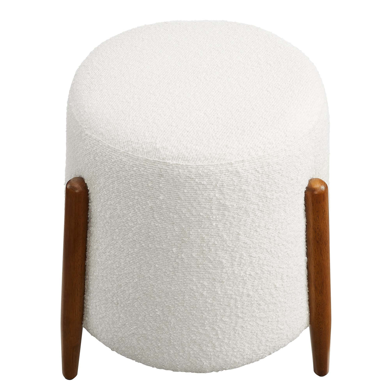 Cyravyn Boucle Ottoman, Ivory