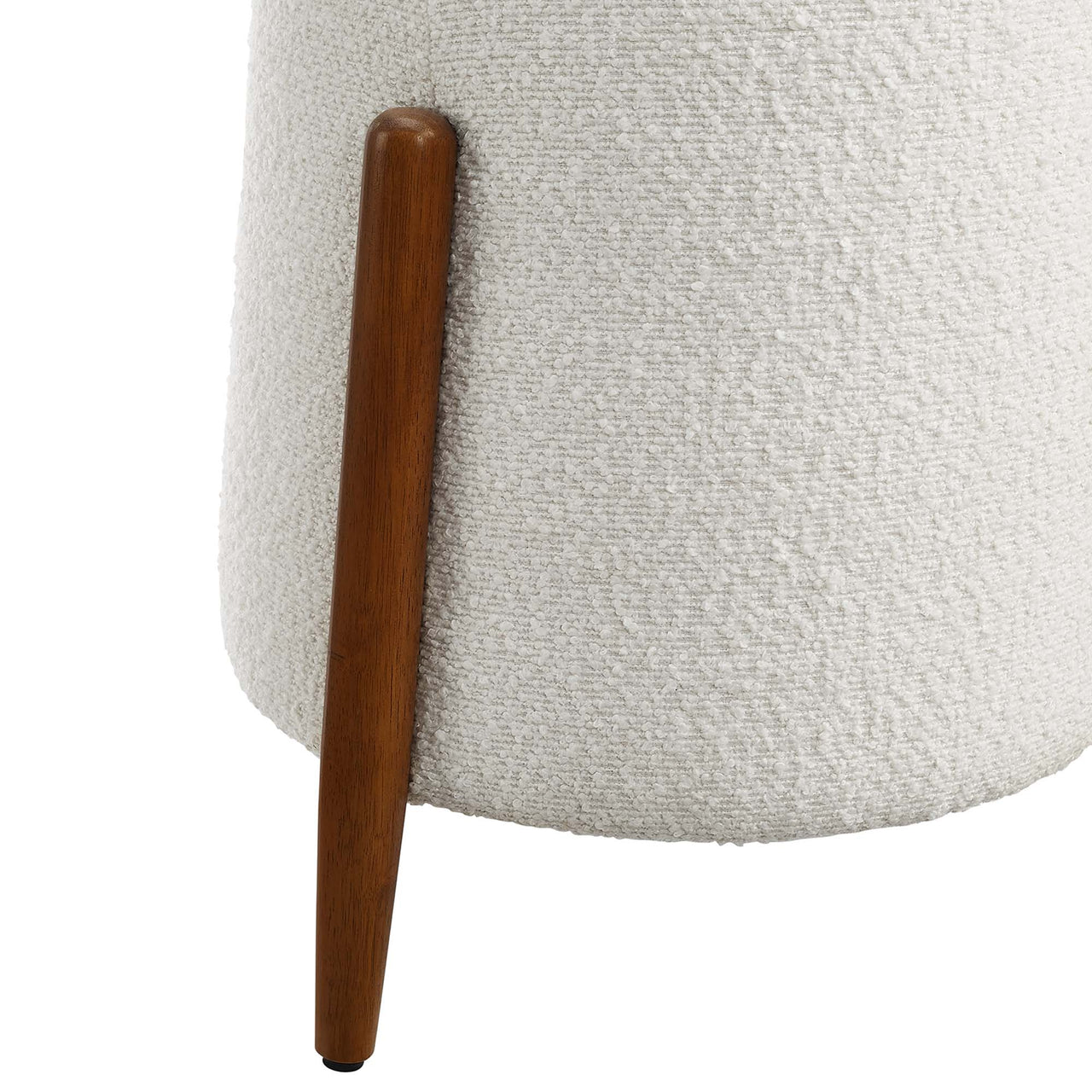 Cyravyn Boucle Ottoman, Ivory