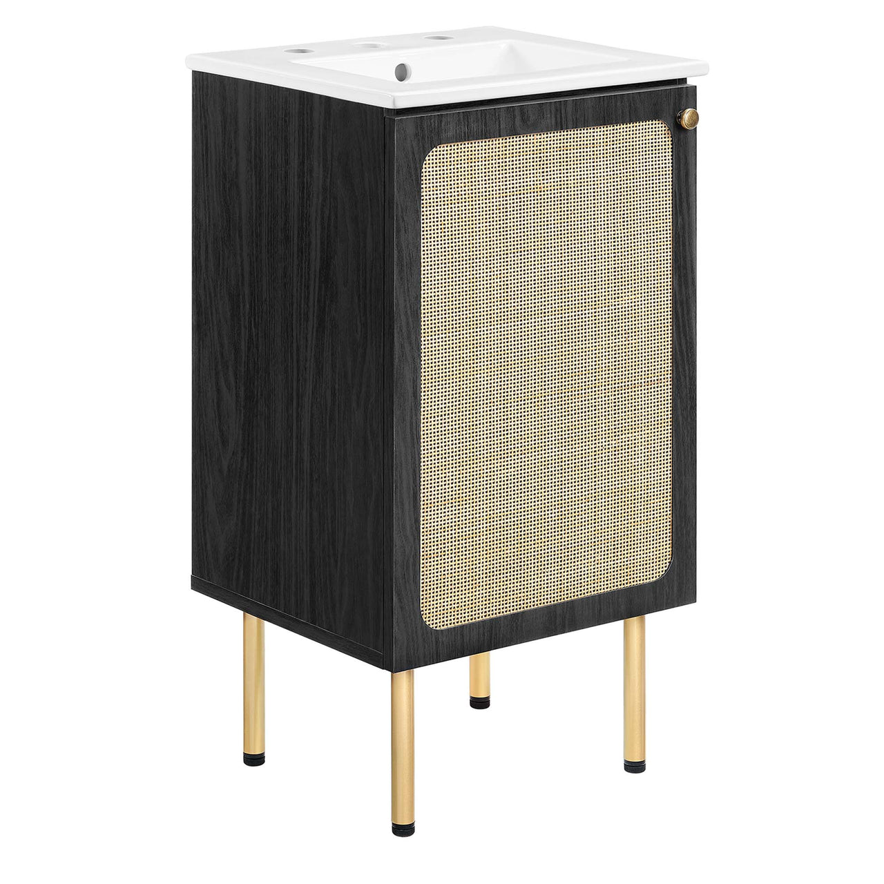 Calden Vanity Unit, Extra Small, Black & White