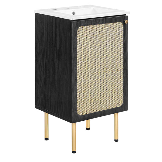 Calden Vanity Unit, Extra Small, Black & White