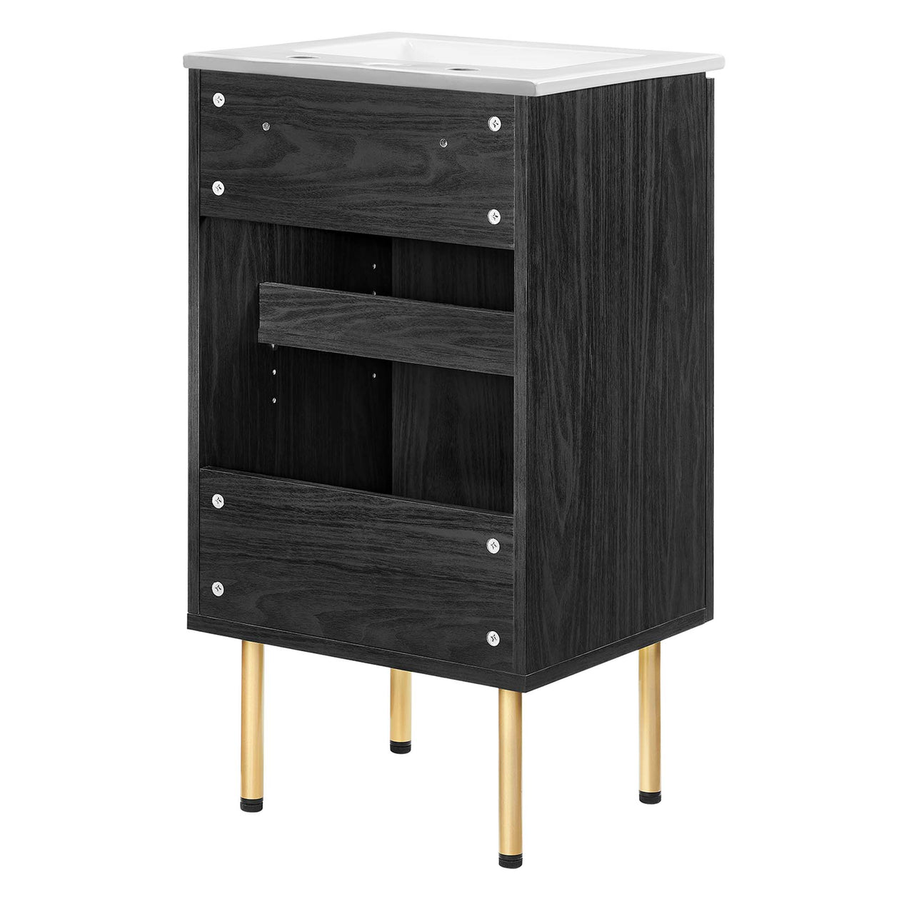 Calden Vanity Unit, Extra Small, Black & White