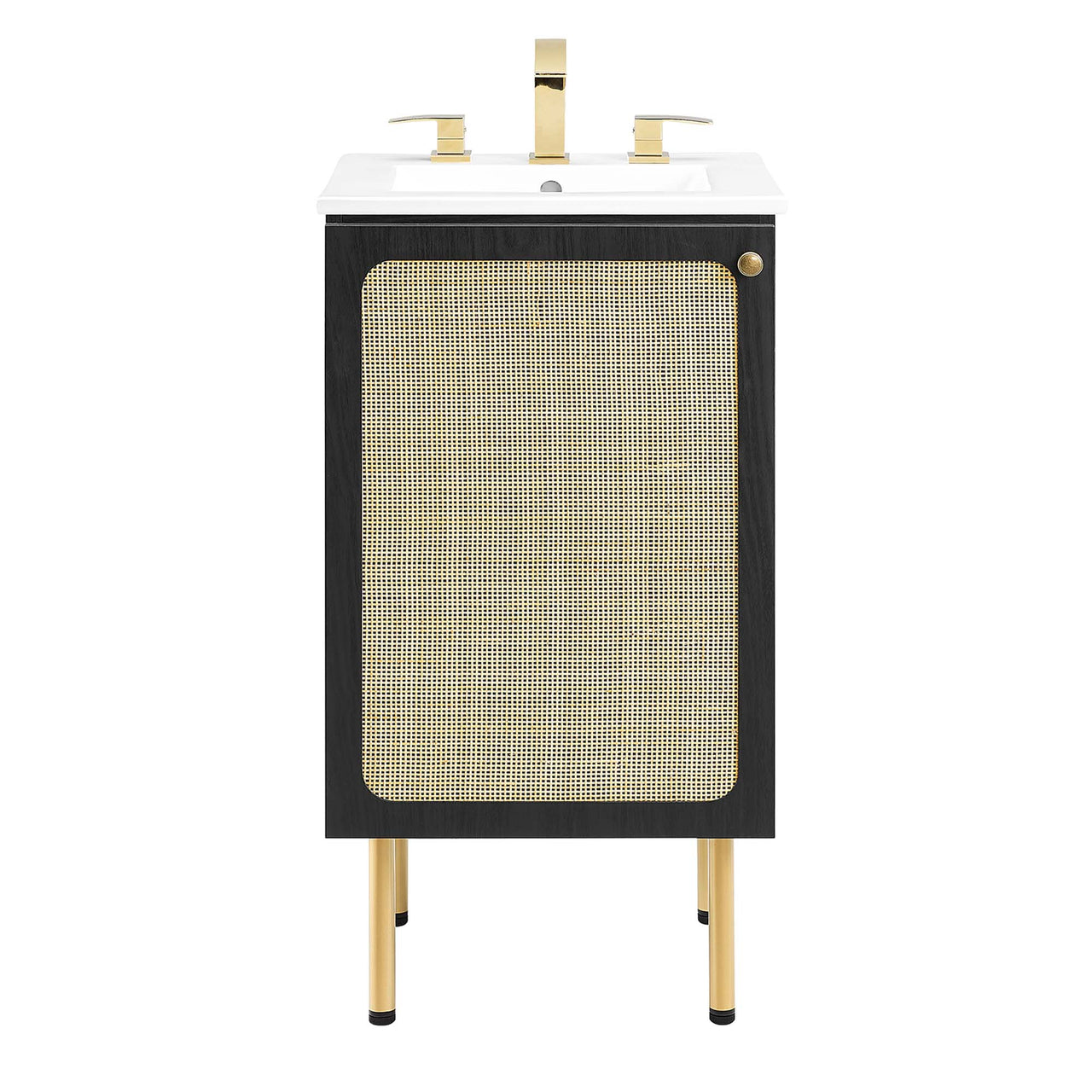 Calden Vanity Unit, Extra Small, Black & White