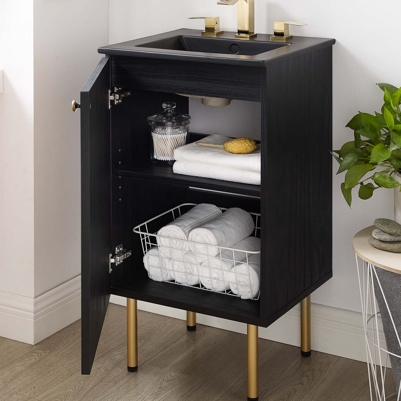 Calden Vanity Unit, Extra Small, Black