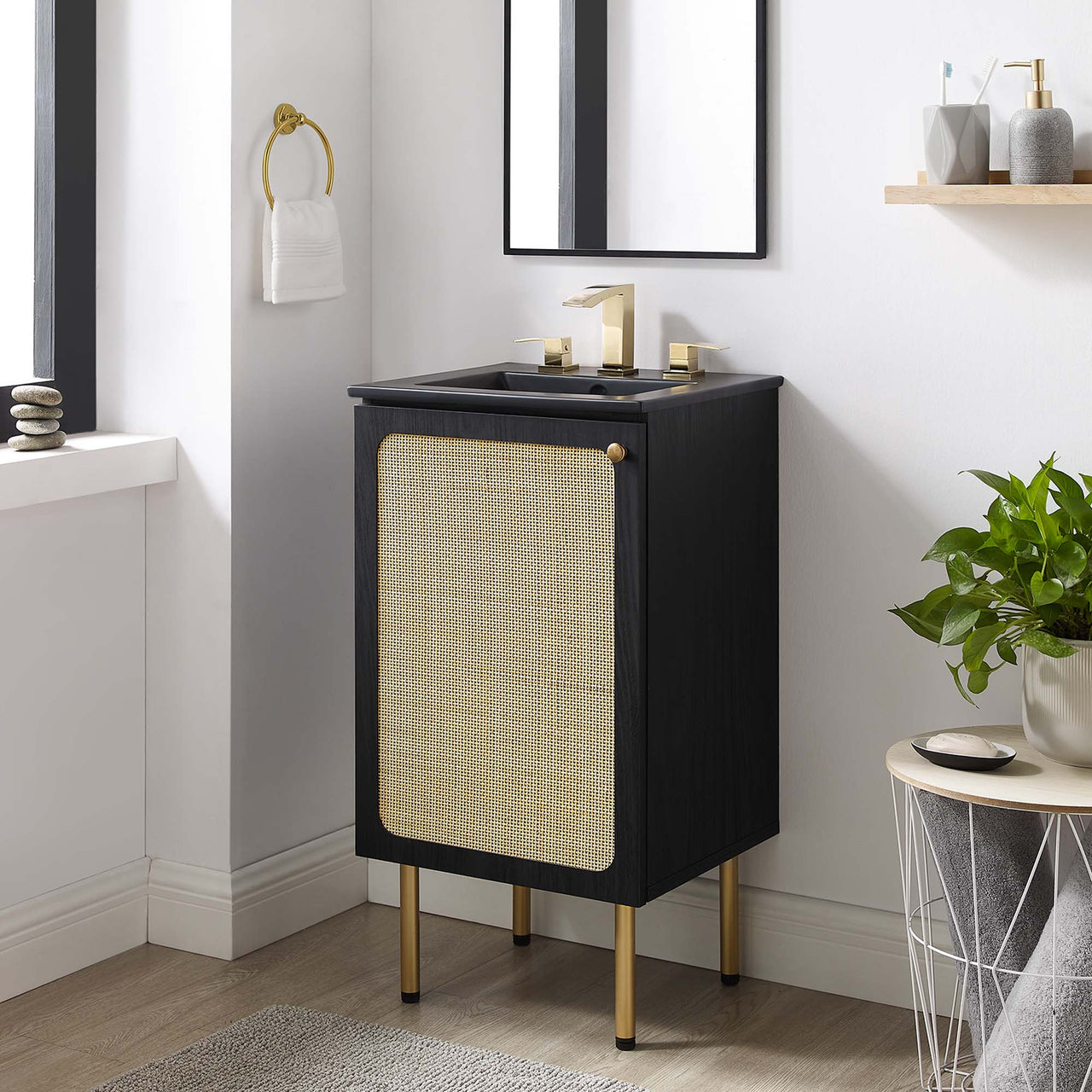 Calden Vanity Unit, Extra Small, Black