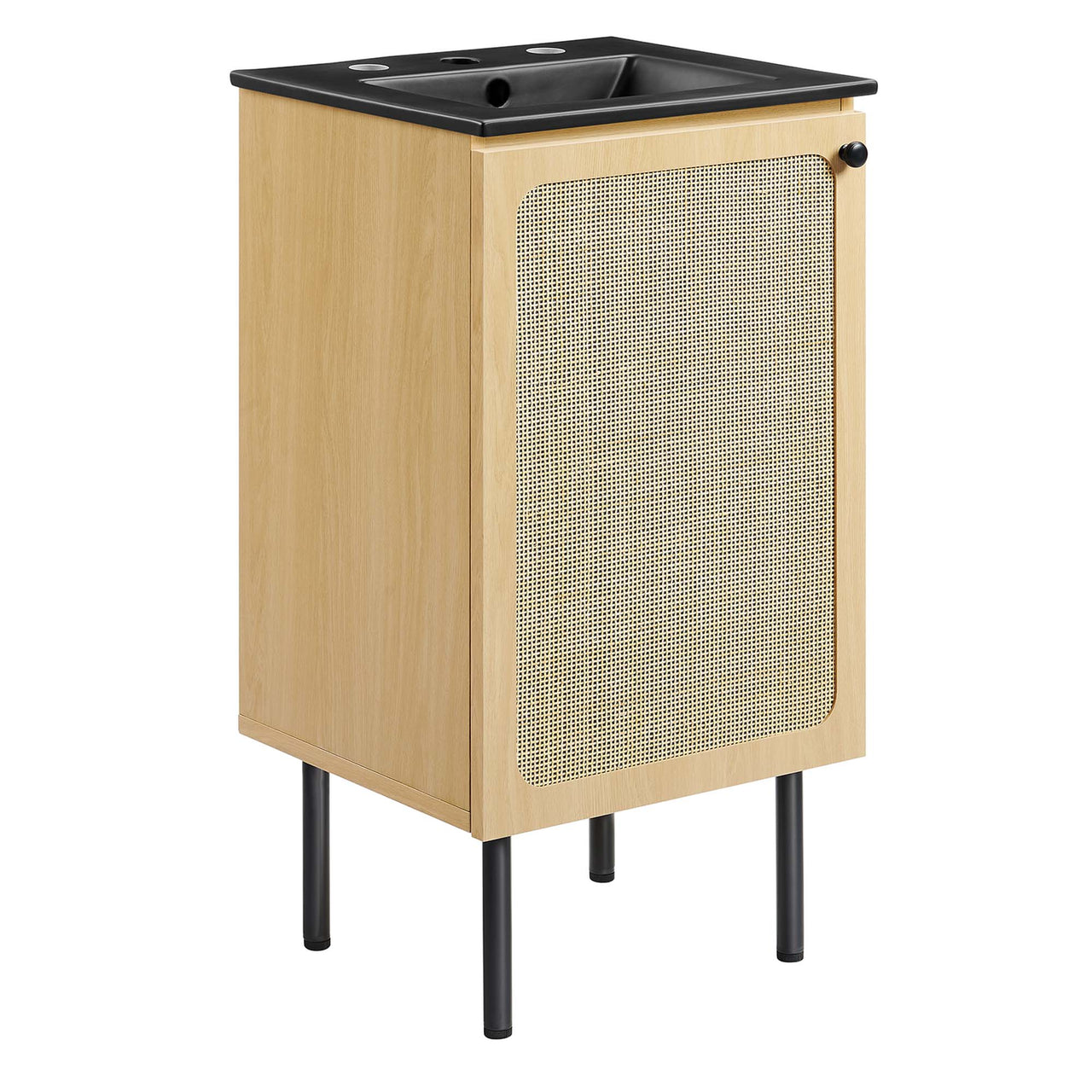 Calden Vanity Unit, Extra Small, Oak & Black