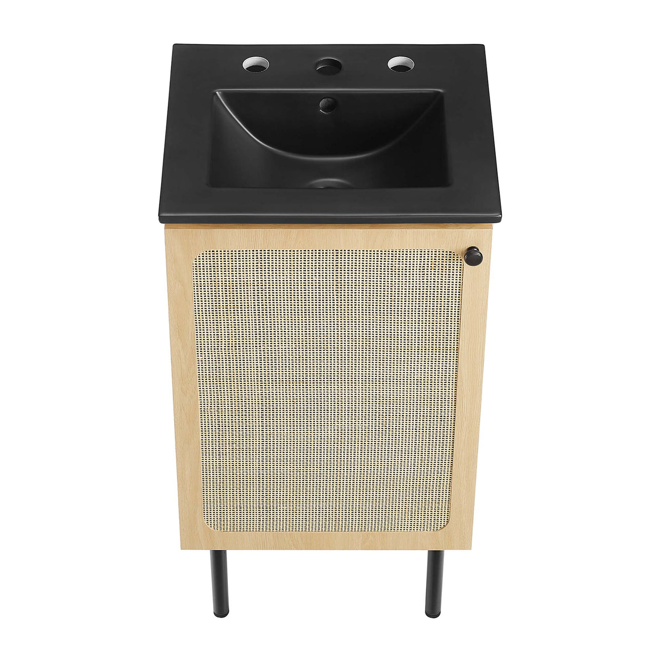 Calden Vanity Unit, Extra Small, Oak & Black