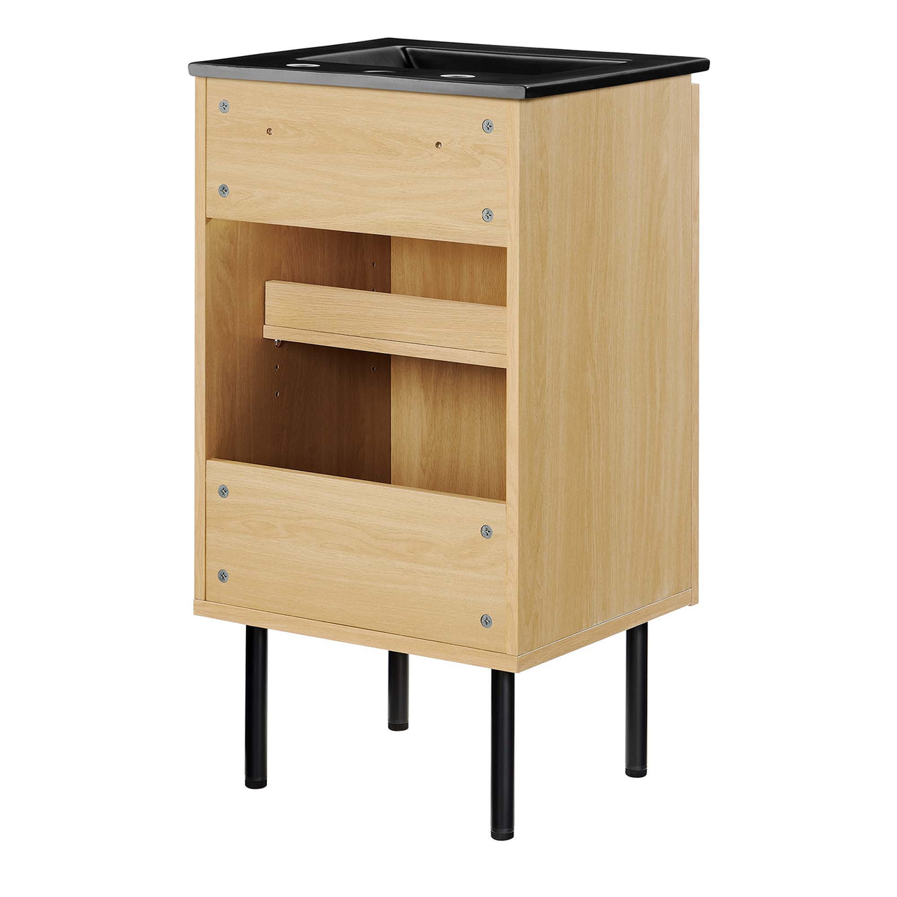 Calden Vanity Unit, Extra Small, Oak & Black