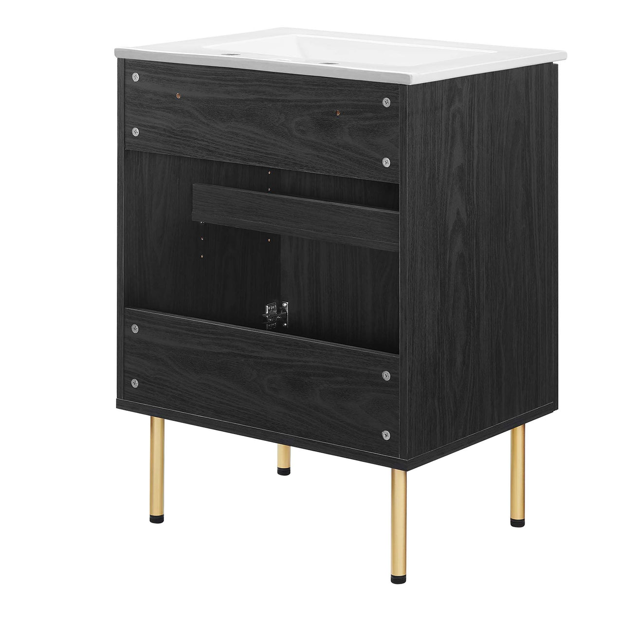 Calden Vanity Unit, Small, Black & White