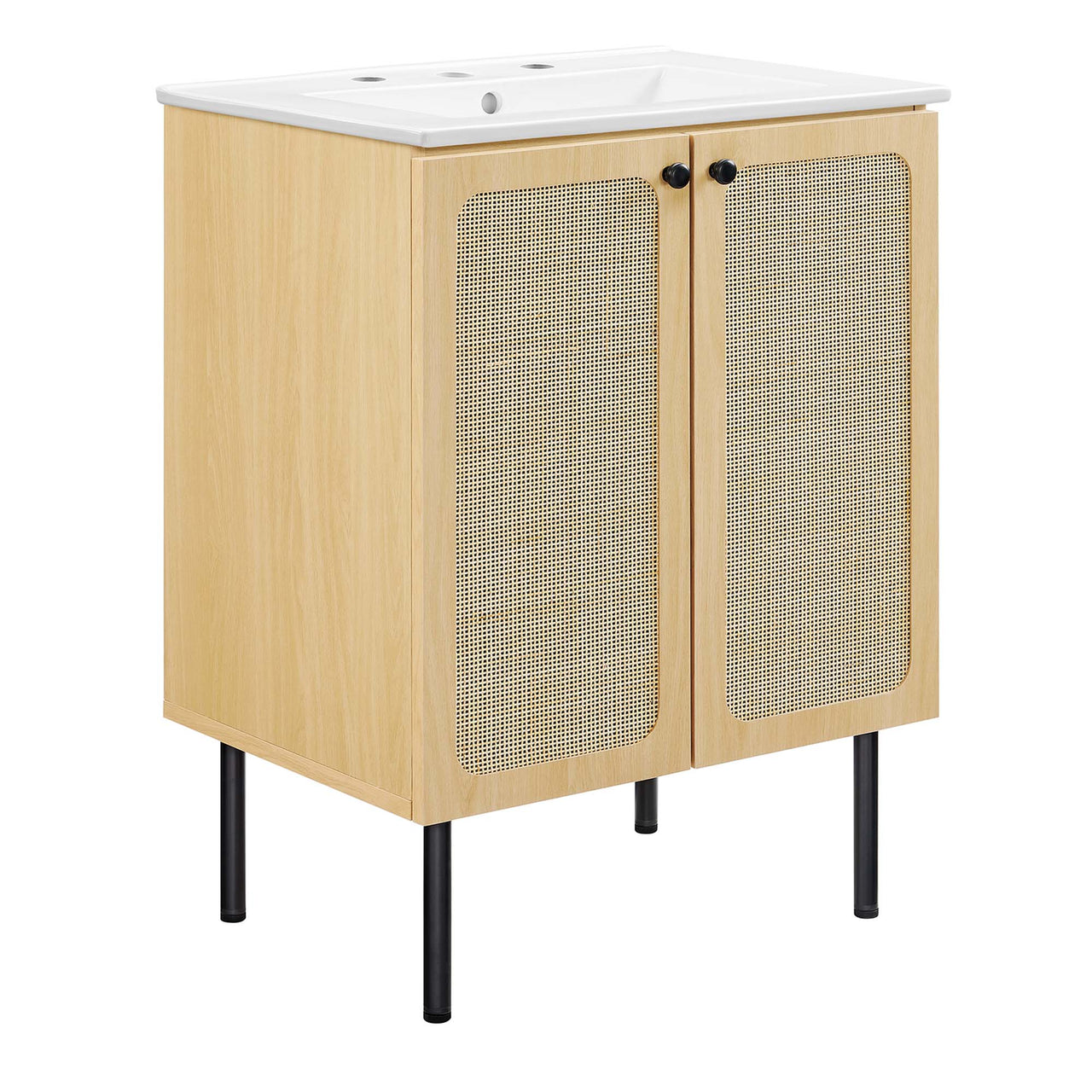 Calden Vanity Unit, Small, Oak & White