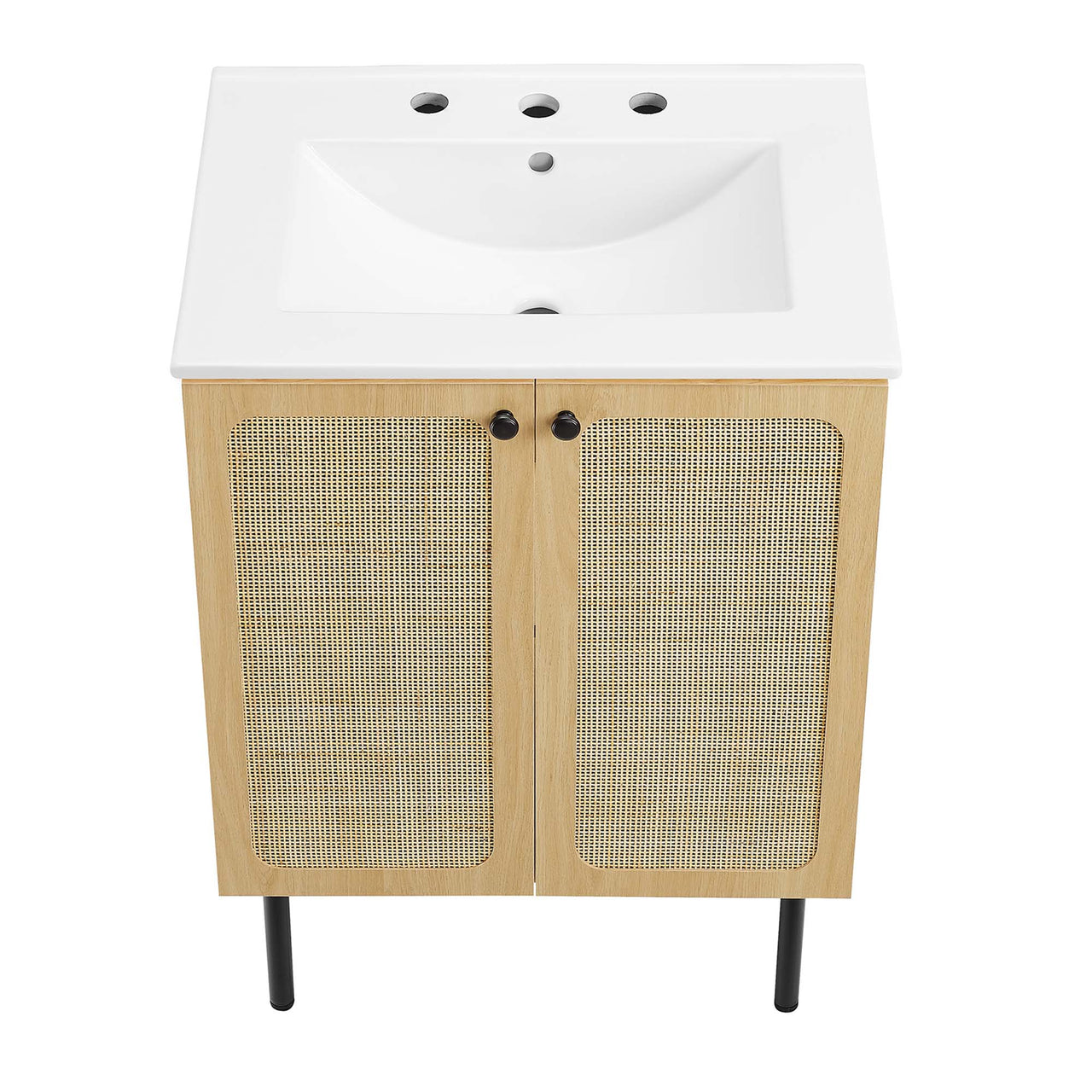 Calden Vanity Unit, Small, Oak & White