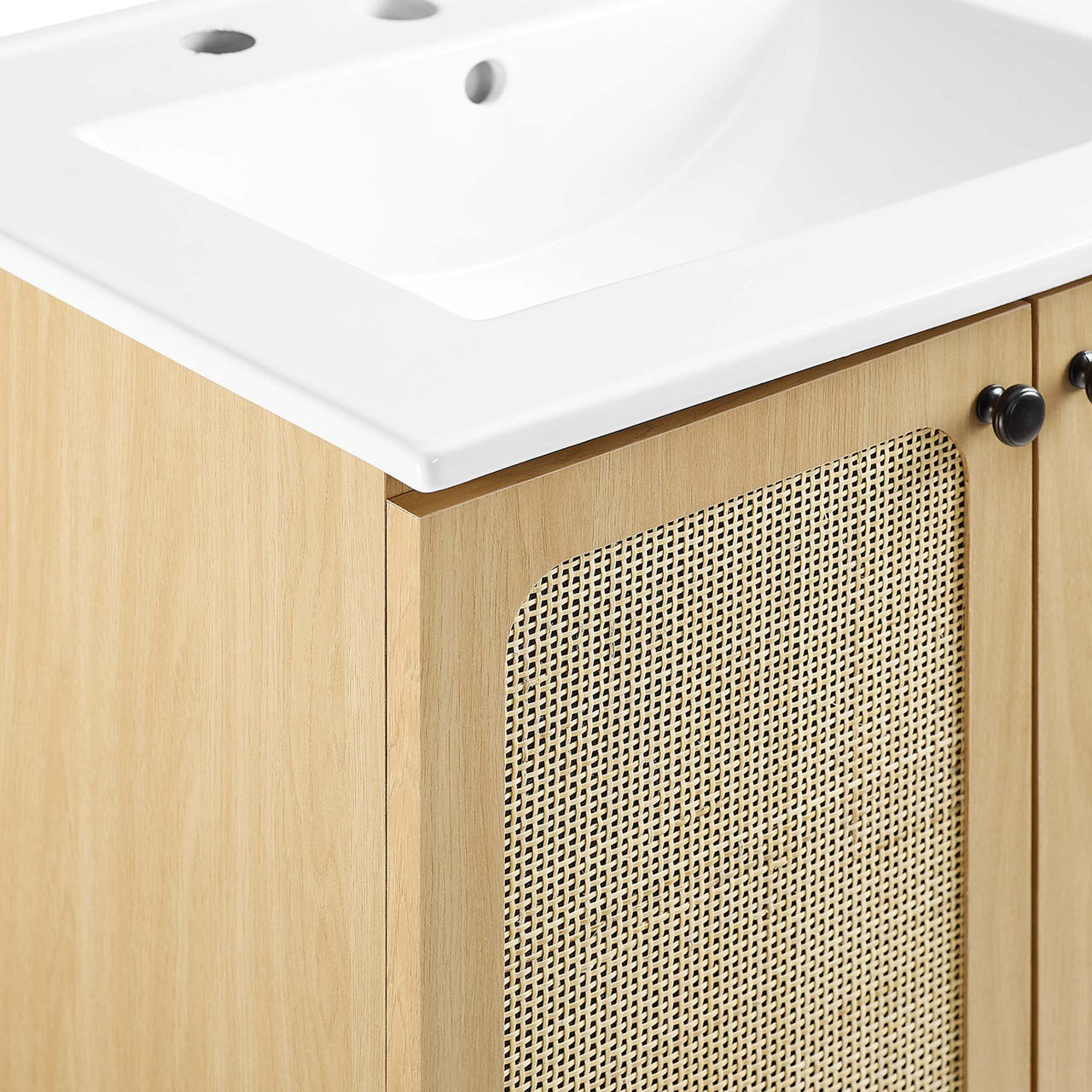 Calden Vanity Unit, Small, Oak & White