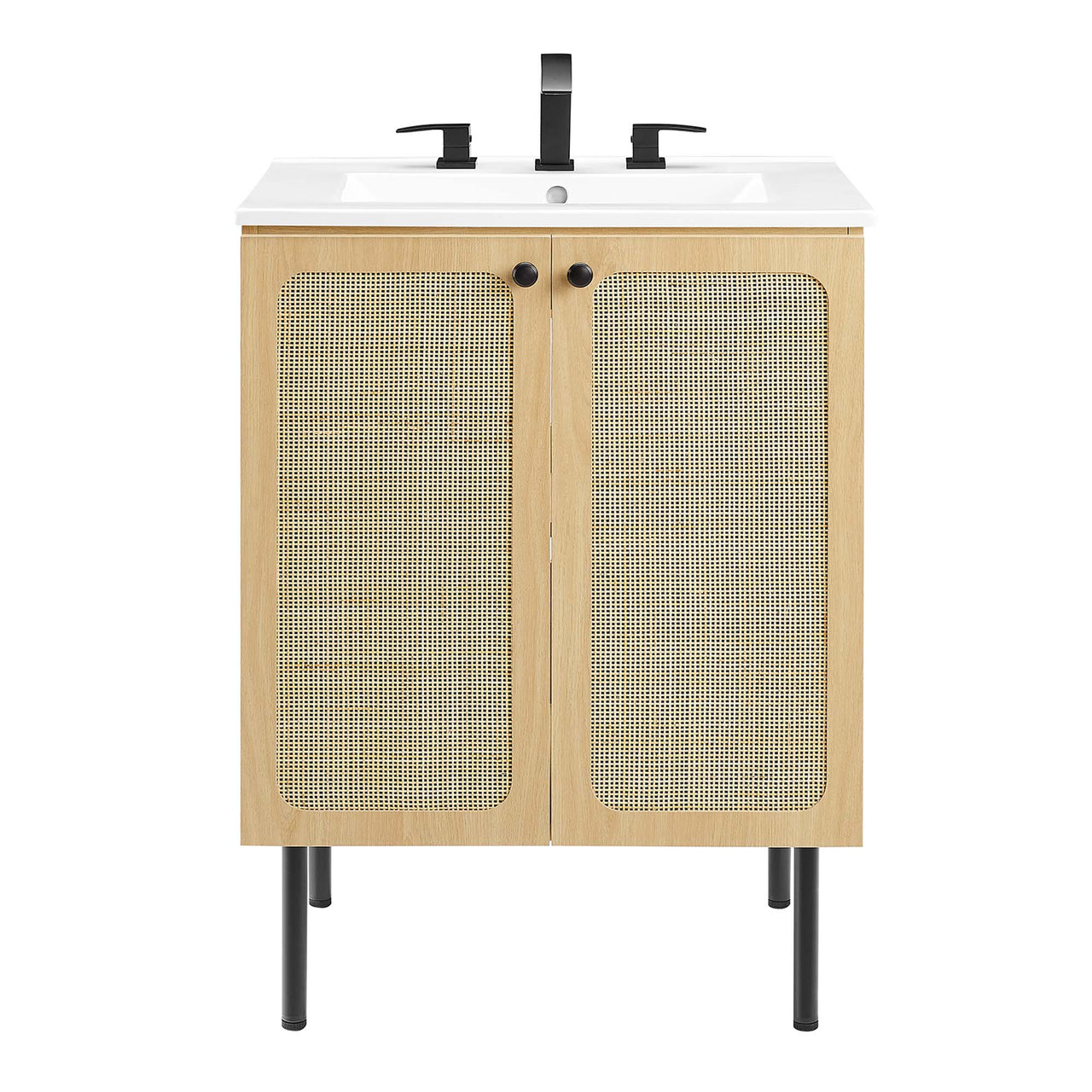Calden Vanity Unit, Small, Oak & White