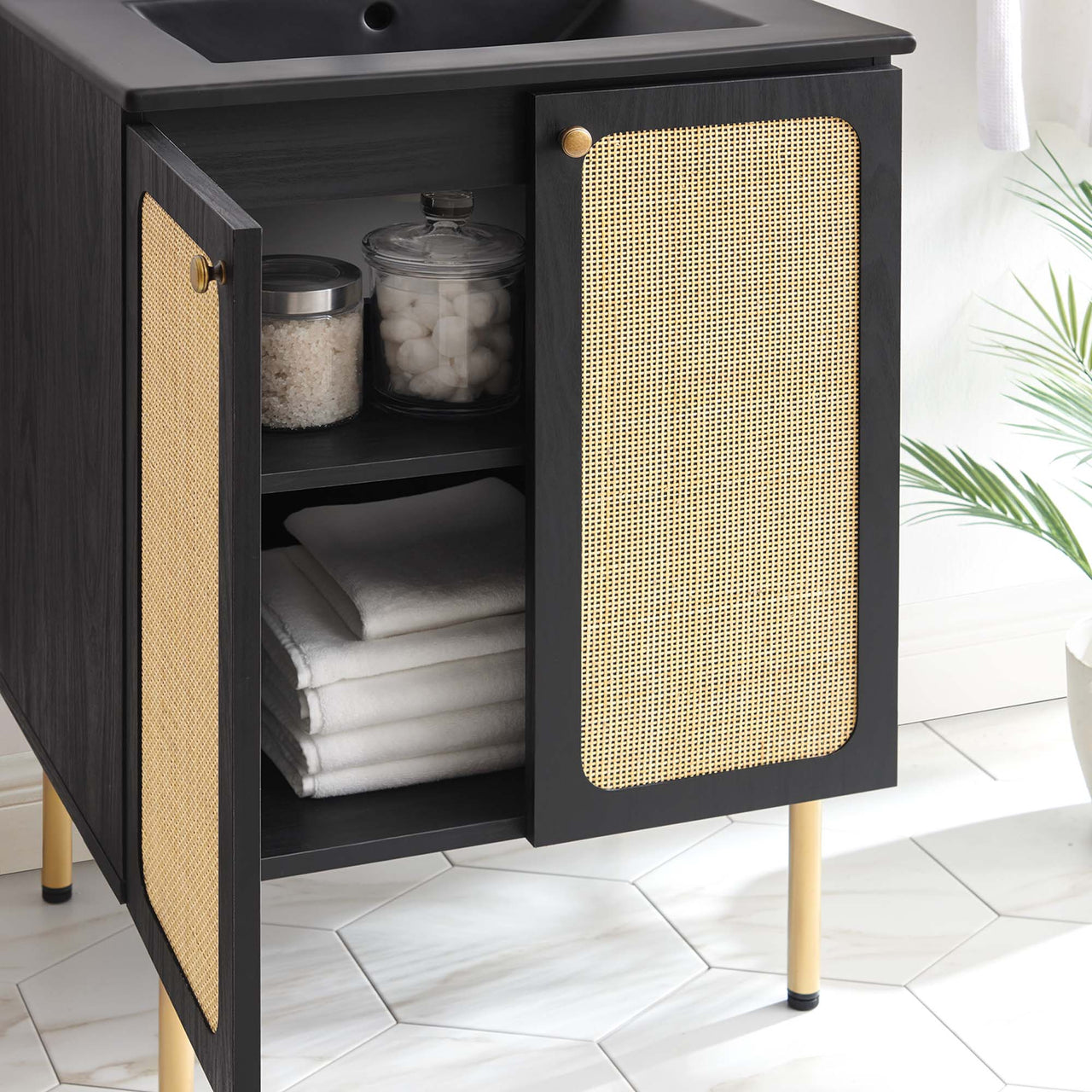 Calden Vanity Unit, Small, Black