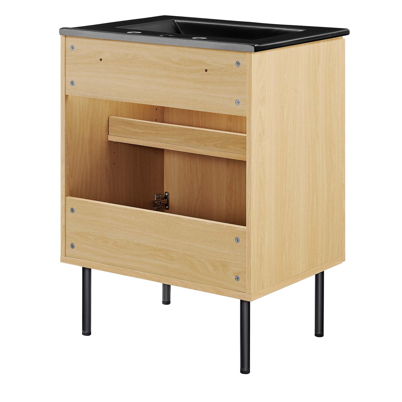 Calden Vanity Unit, Small, Oak & Black