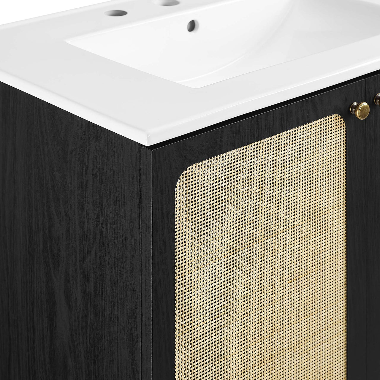 Calden Vanity Unit, Medium, Black & White