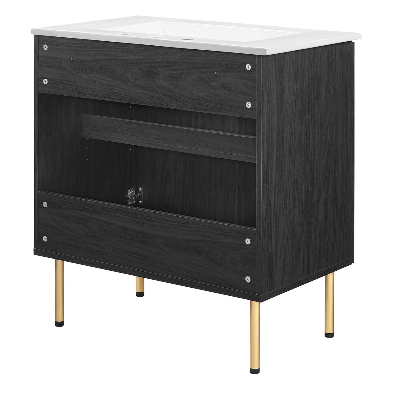 Calden Vanity Unit, Medium, Black & White