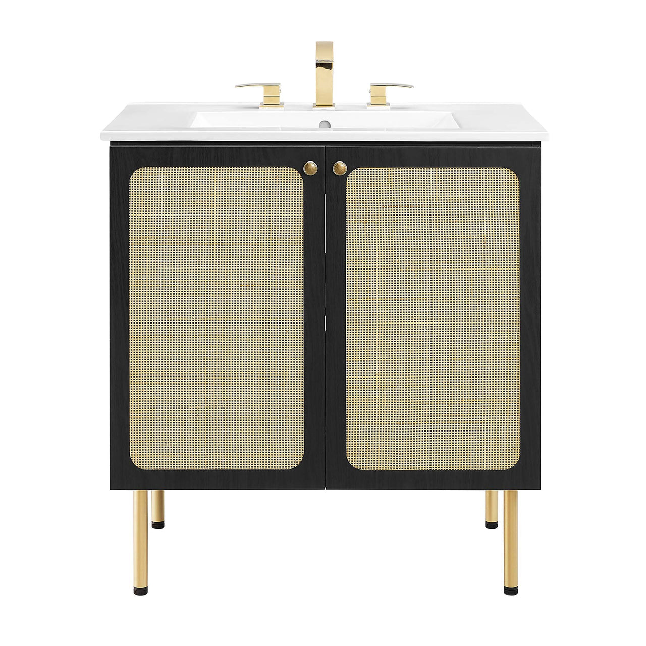 Calden Vanity Unit, Medium, Black & White