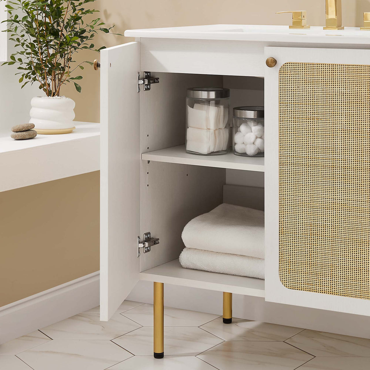 Calden Vanity Unit, Medium, White