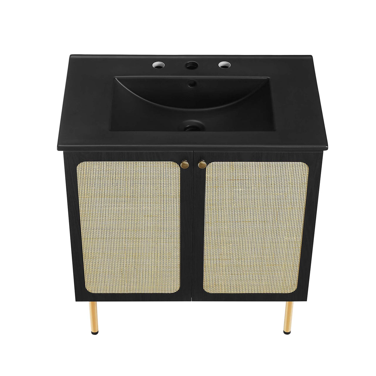 Calden Vanity Unit, Medium, Black