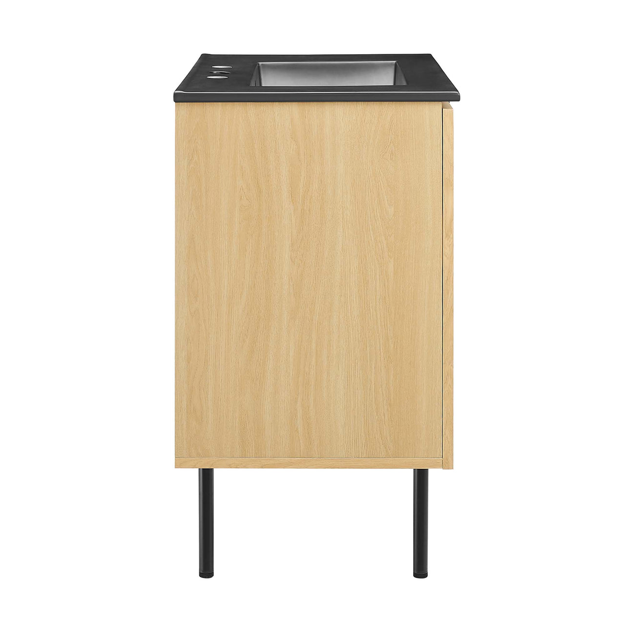 Calden Vanity Unit, Medium, Oak & Black