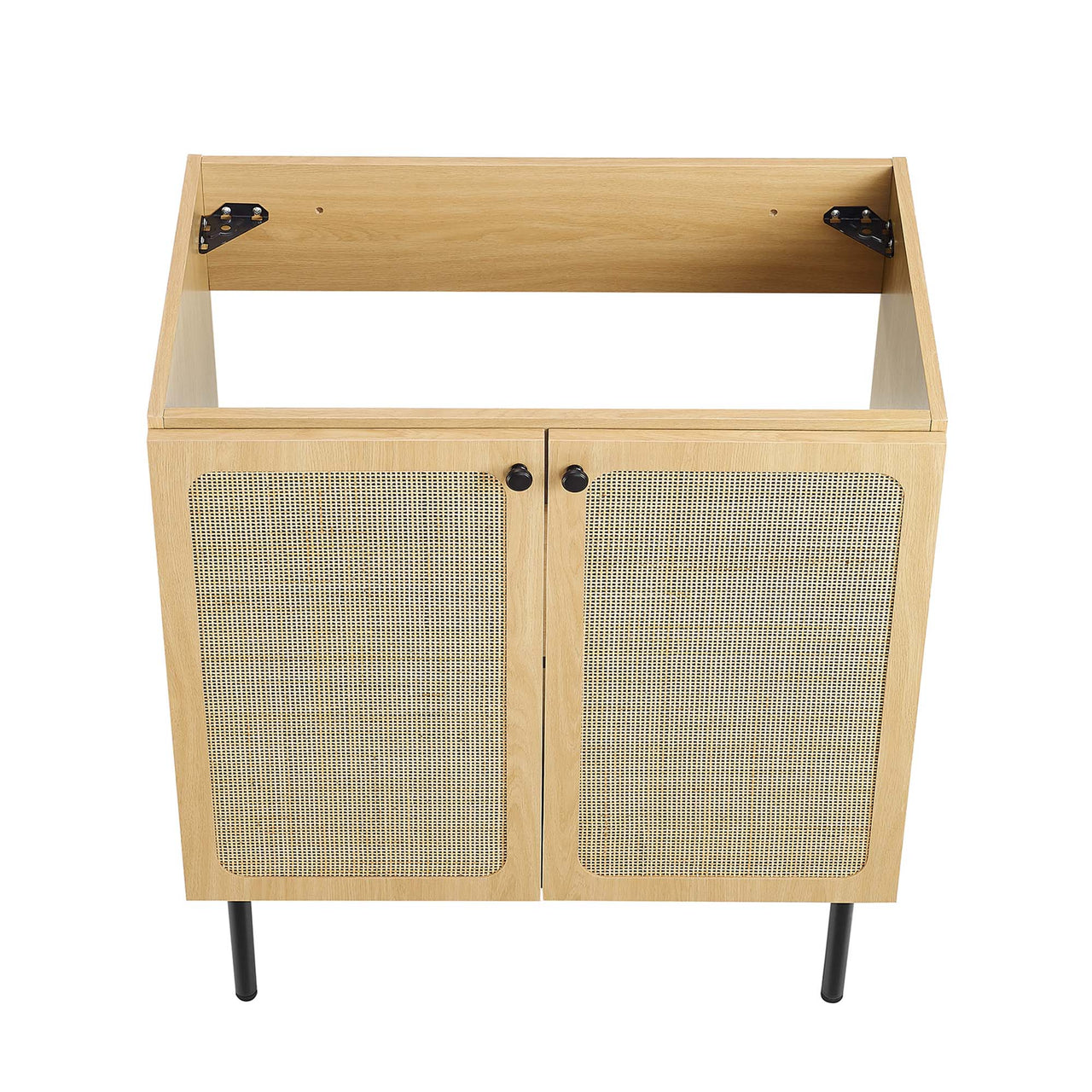 Calden Vanity Unit, Medium, Oak & Black