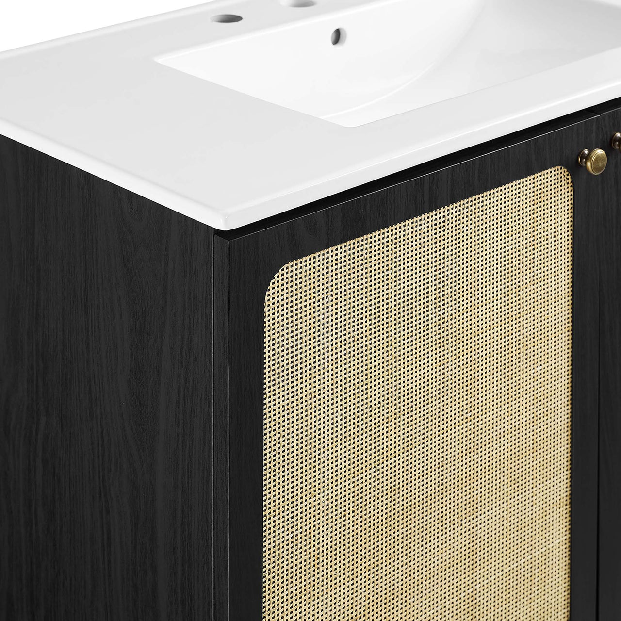 Calden Vanity Unit, Large, Black & White