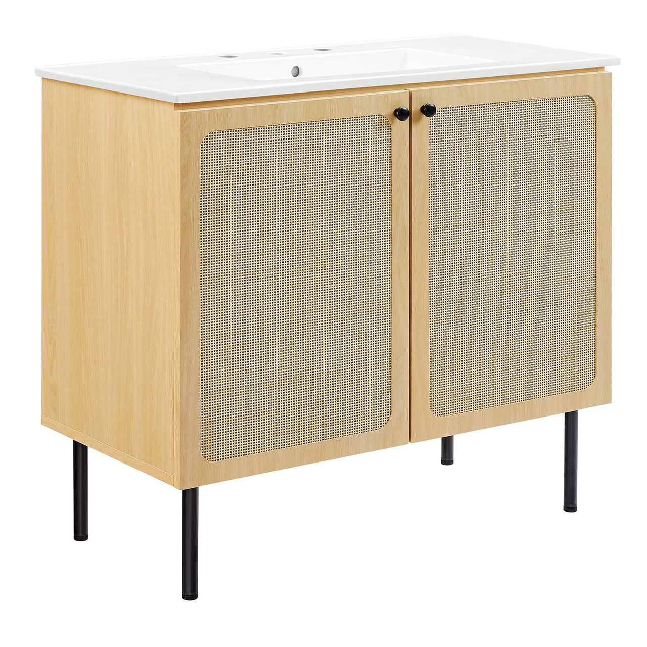 Calden Vanity Unit, Large, Oak & White