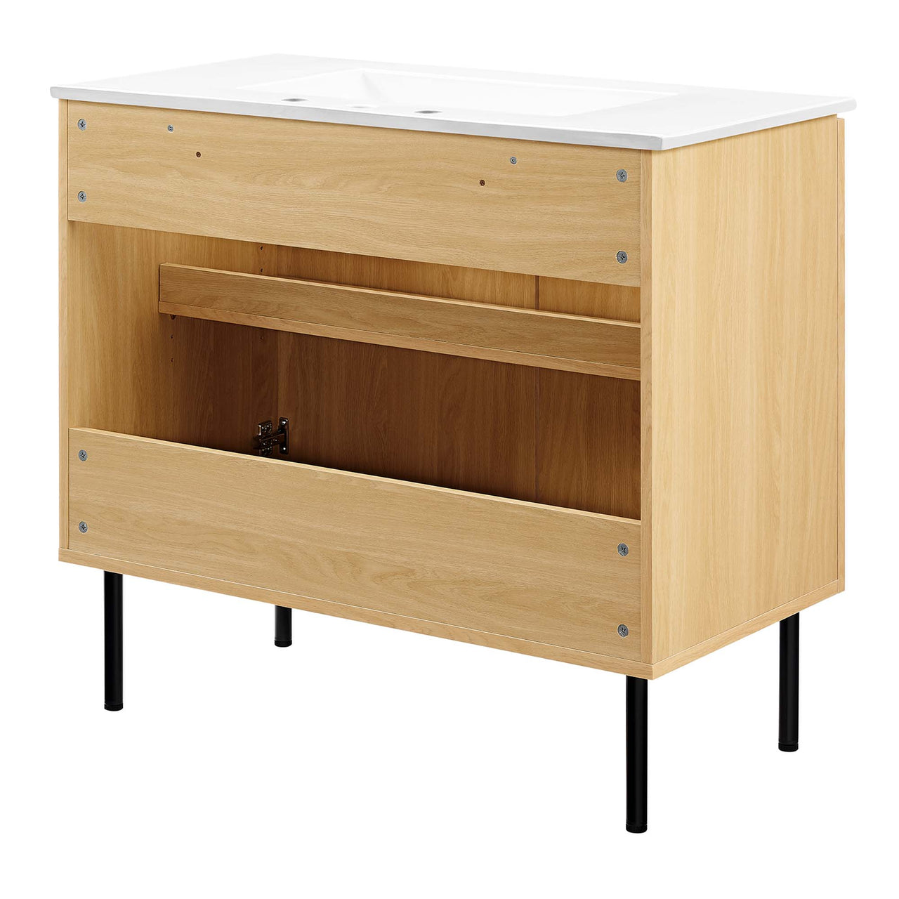 Calden Vanity Unit, Large, Oak & White