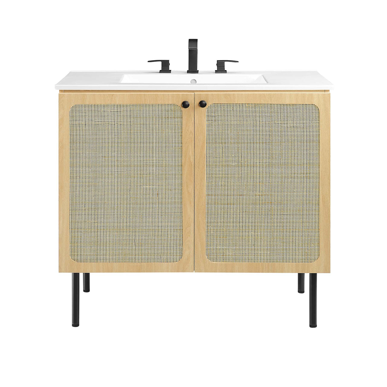 Calden Vanity Unit, Large, Oak & White