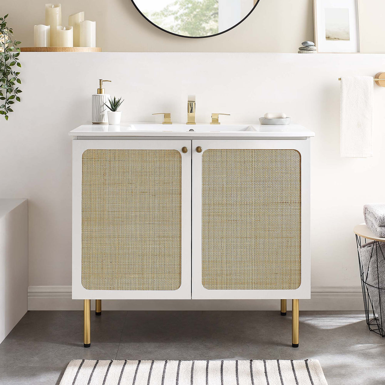 Calden Vanity Unit, Large, White