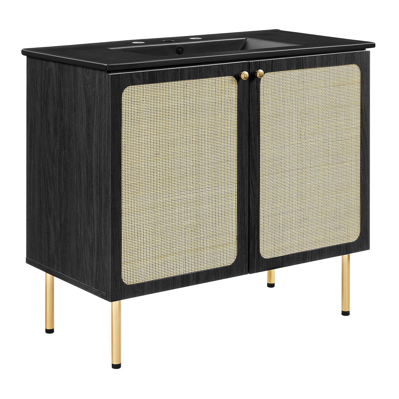 Calden Vanity Unit, Large, Black