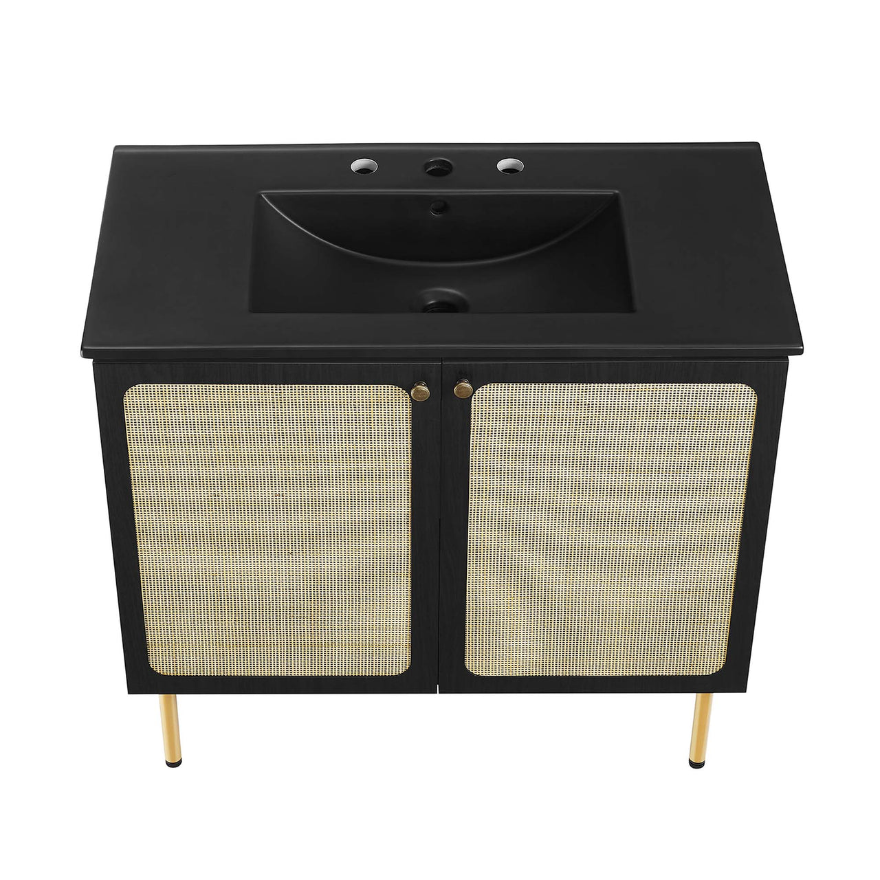 Calden Vanity Unit, Large, Black